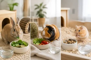 Alimentation adaptée aux besoins de différents petits animaux