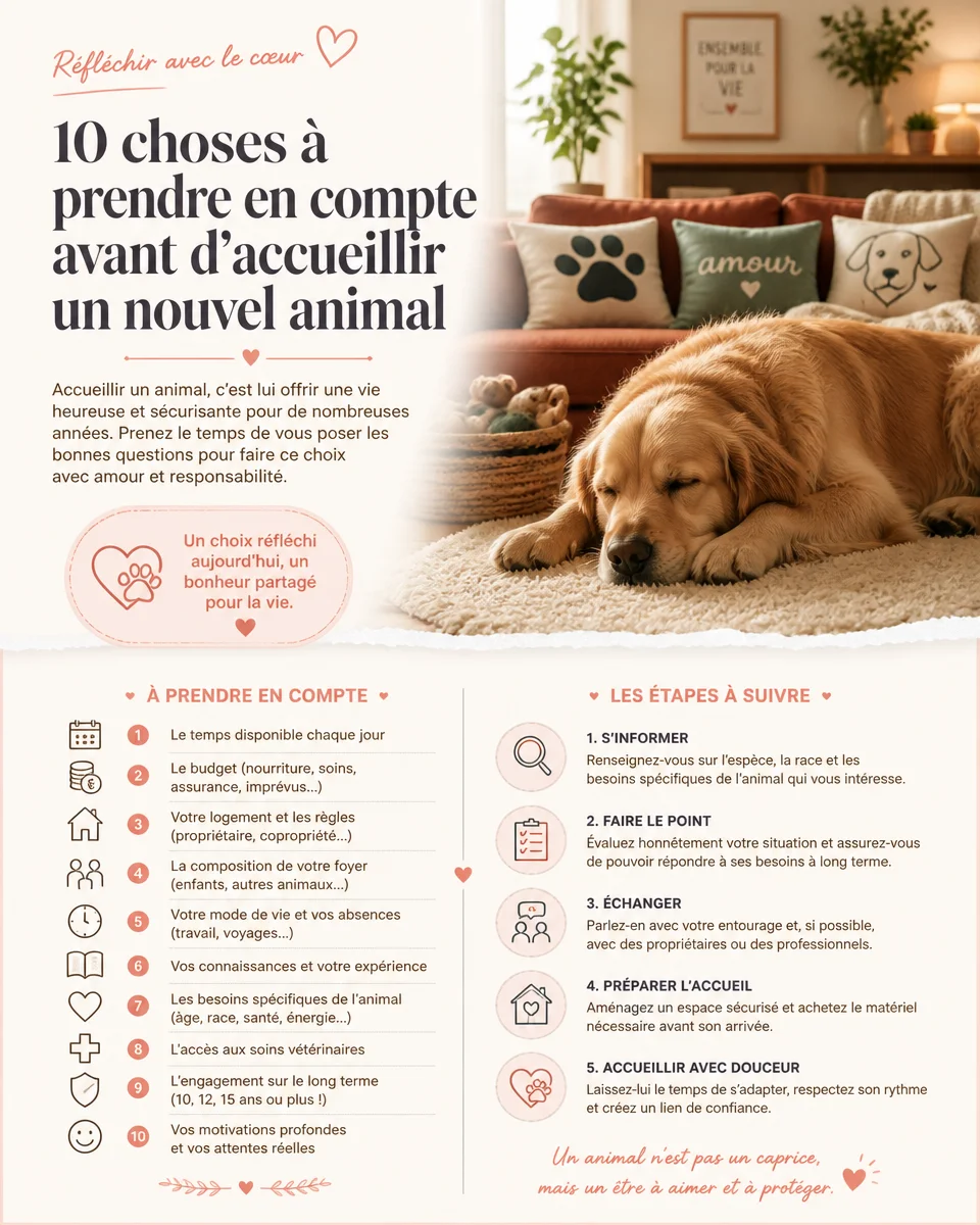 Choses à prendre en compte avant d'accueillir un nouvel animal de compagnie