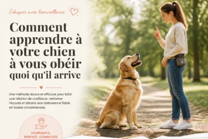 Un chien obéissant suit les instructions de son maître dans un cadre d'éducation canine.