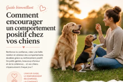 Chiens affichant un comportement positif au parc.
