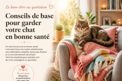Chat en bonne santé avec des conseils de soins félin