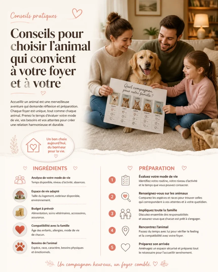 Conseils pour choisir l'animal idéal avec 7 astuces pratiques