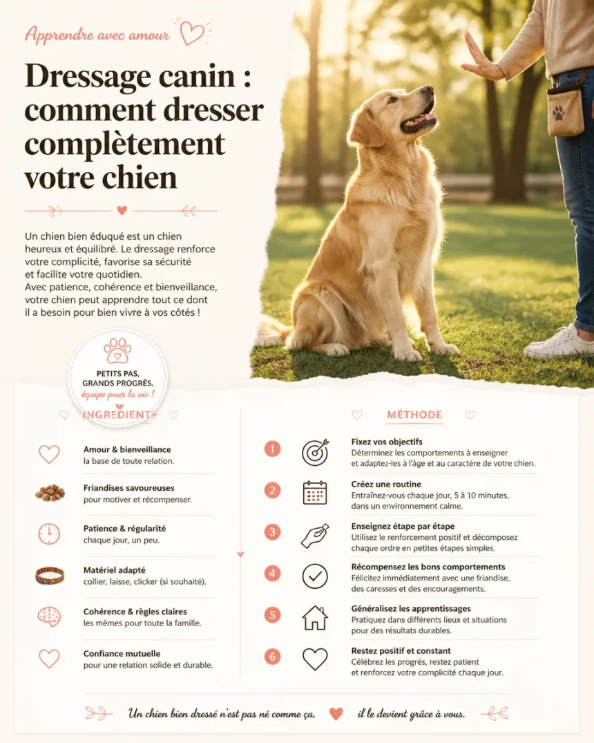 Guide sur le dressage canin en 7 étapes faciles