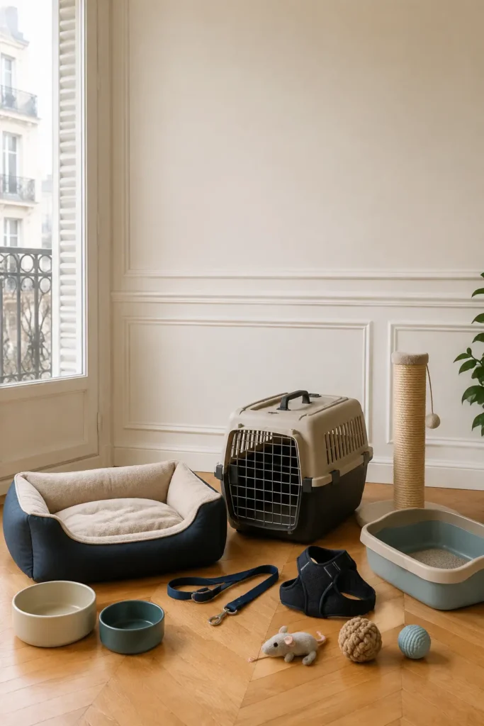 Maison sécurisée avec des espaces adaptés à un chien et à un chat