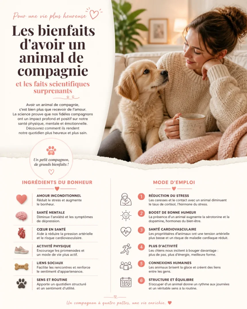 Les bienfaits d'avoir un animal de compagnie pour le bien-être et la santé.