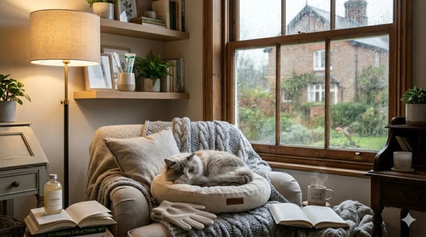 Hygiène du chat avec brossage doux du pelage