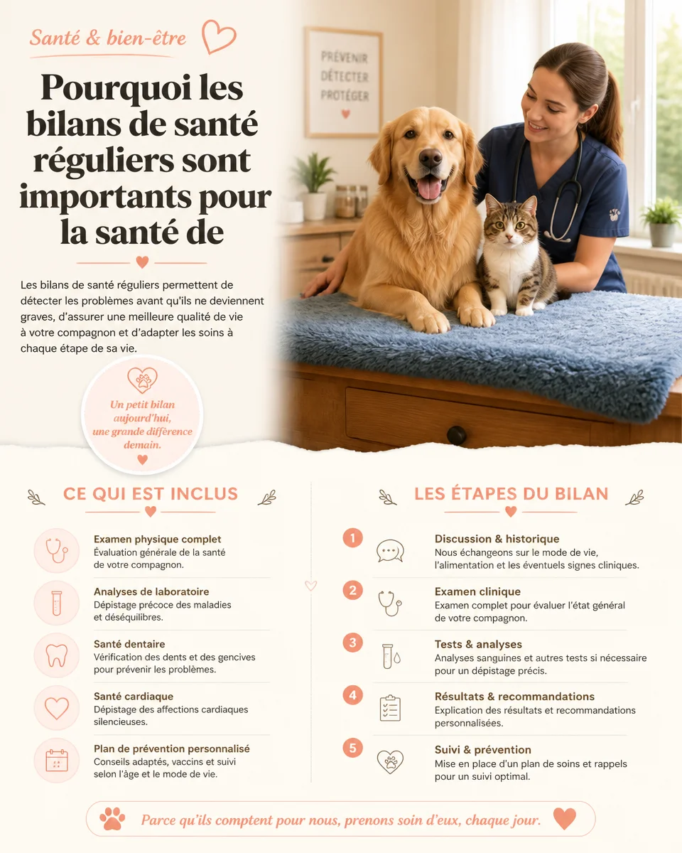 Visuel représentant des bilans de santé réguliers pour le bien-être.