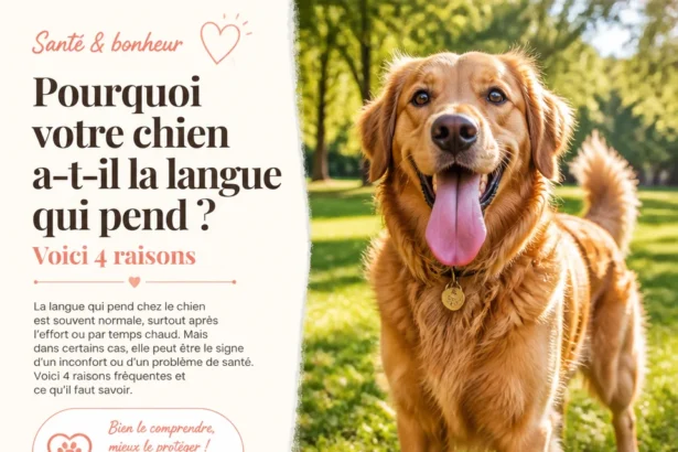 Chien avec la langue qui pend, explorant les raisons et la santé canines.