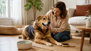 Routine douce d’hygiène et de toilettage du chien