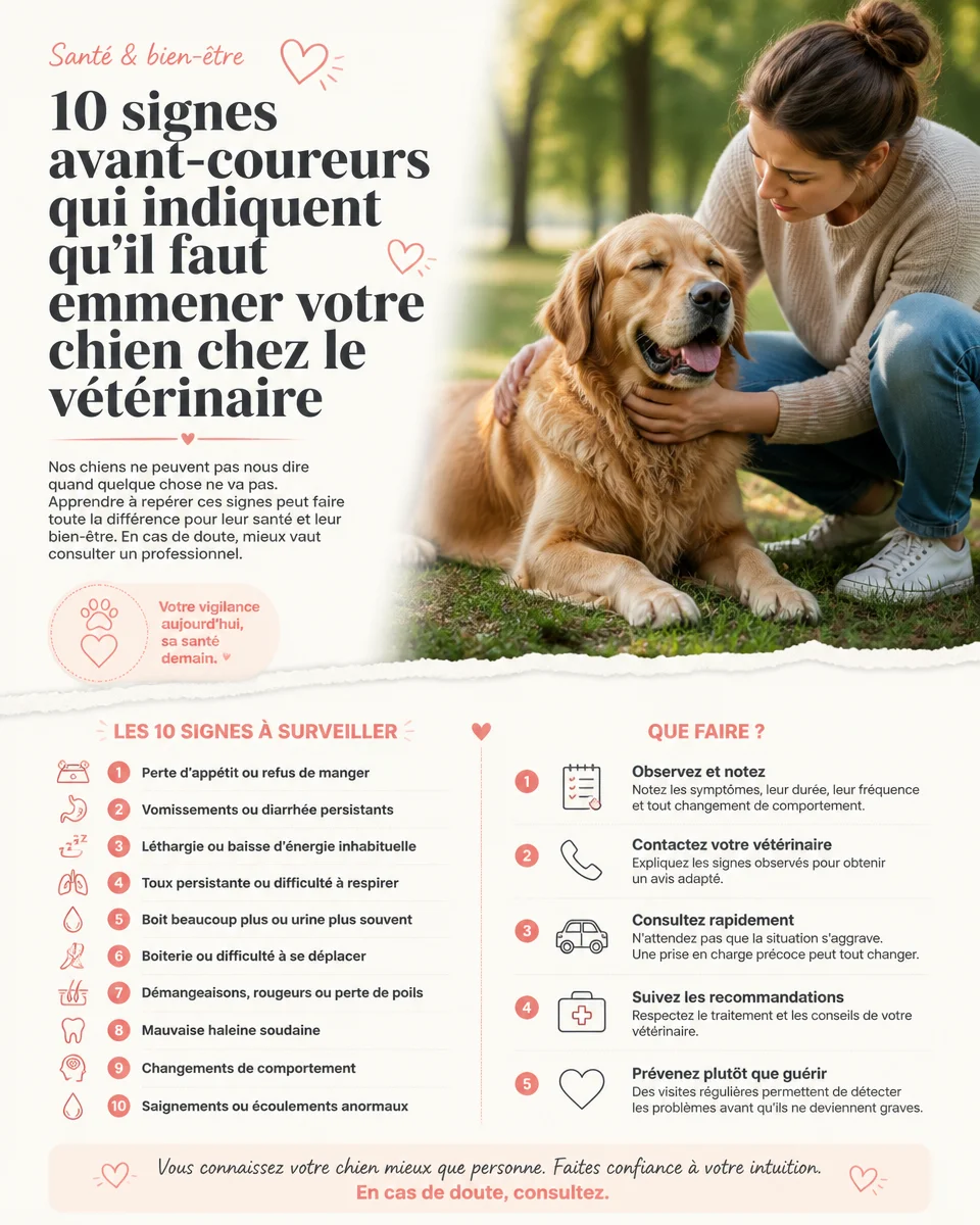 Infographie des signes avant-coureurs Ultimate Smart pour vétérinaires.