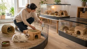 Soins des petits animaux de compagnie dans des habitats adaptés