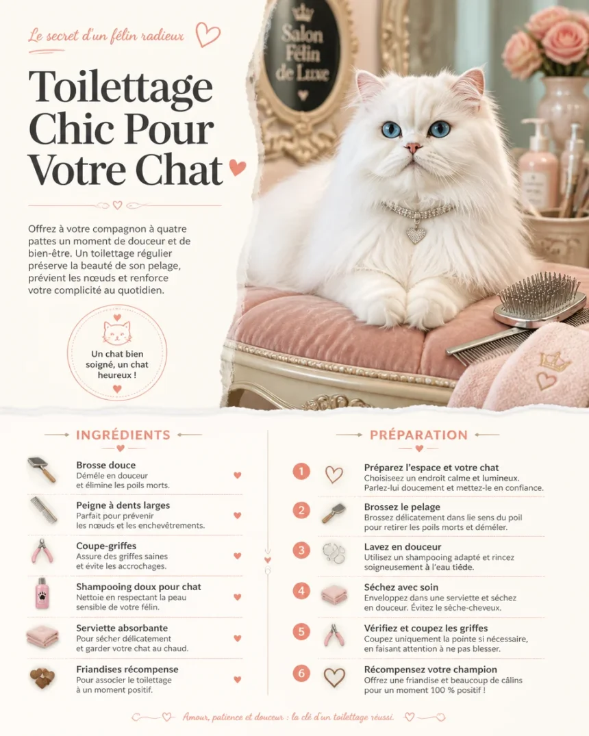 Toilettage chic pour un chat bien entretenu et élégant
