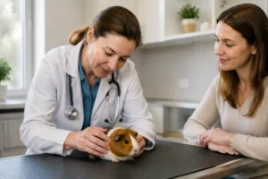 Examen préventif d’un petit animal par un vétérinaire NAC