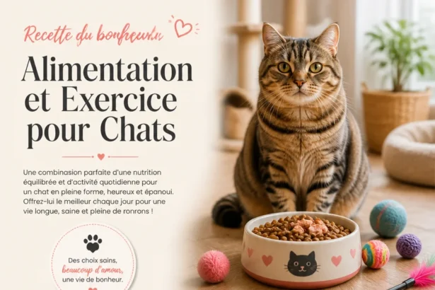 Alimentation et exercice pour chats, essentiel pour leur santé et bien-être.