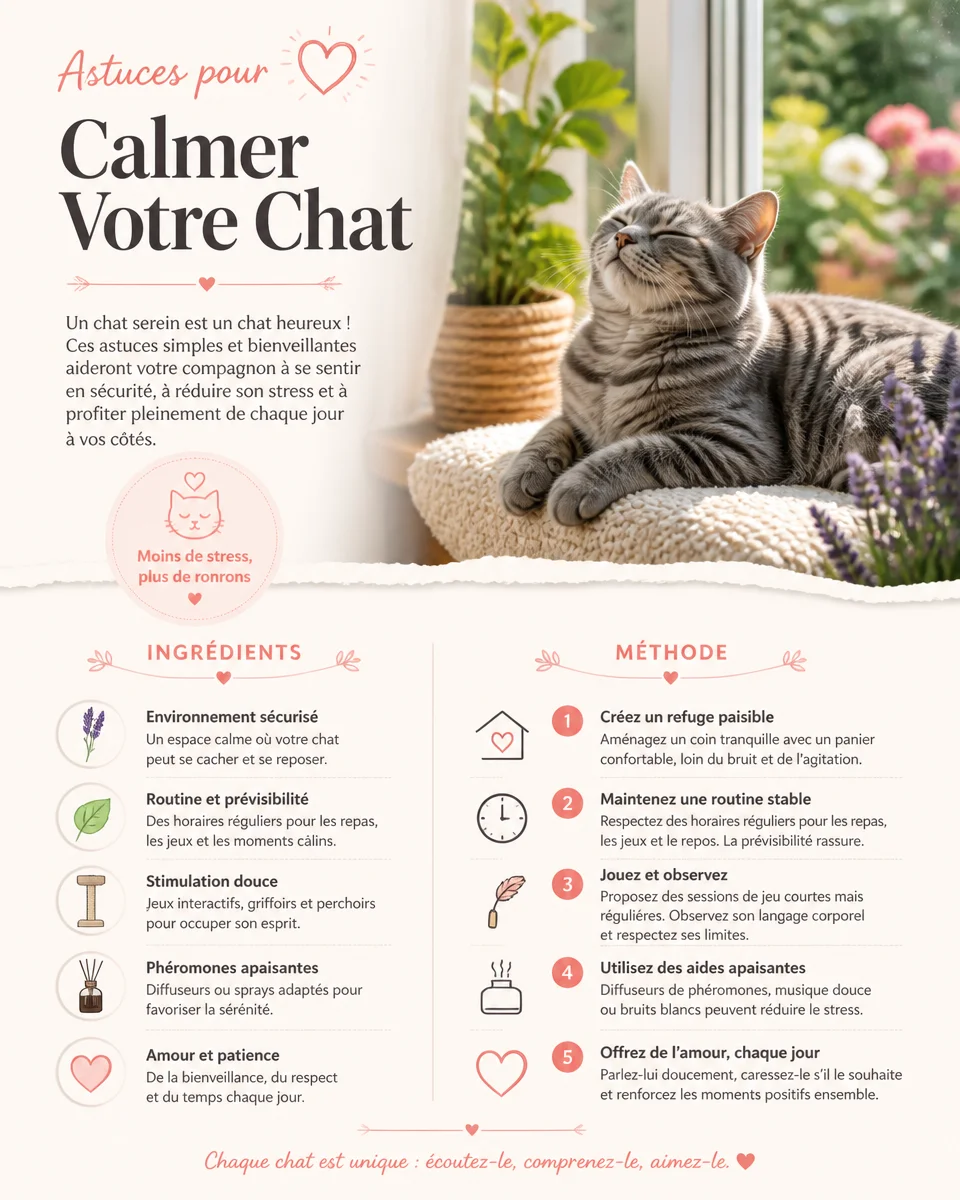 Astuces pour calmer un chat et favoriser son bien-être