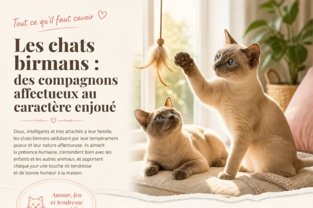 Un chat birman joyeux et affectueux, représentant l'histoire et le caractère de cette race.