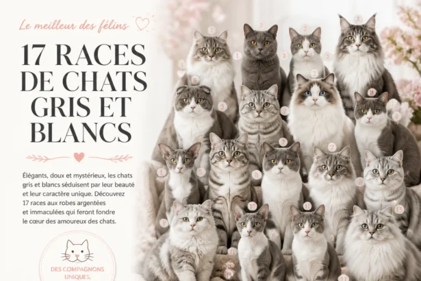 Races de chats gris et blancs avec des descriptions et caractéristiques