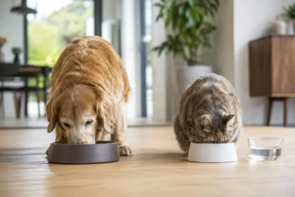 ALT : Alimentation adaptée à un chien et un chat senior