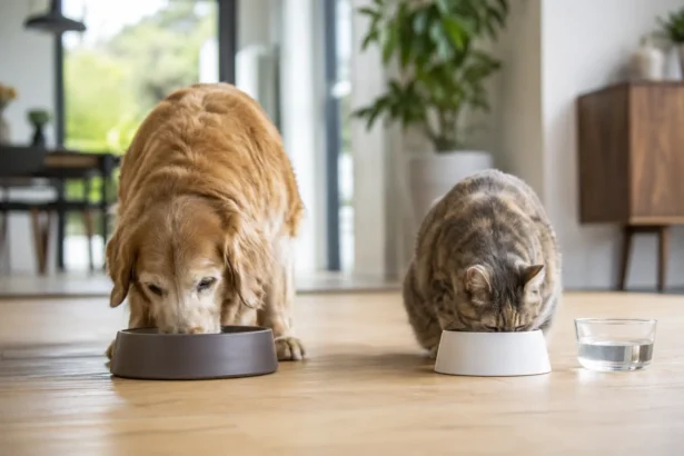 ALT : Alimentation adaptée à un chien et un chat senior