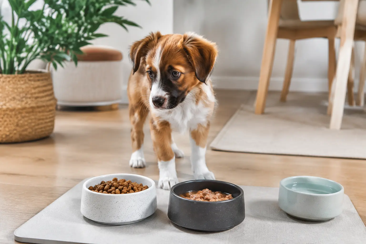 Choisir une nourriture adaptée aux besoins du chiot