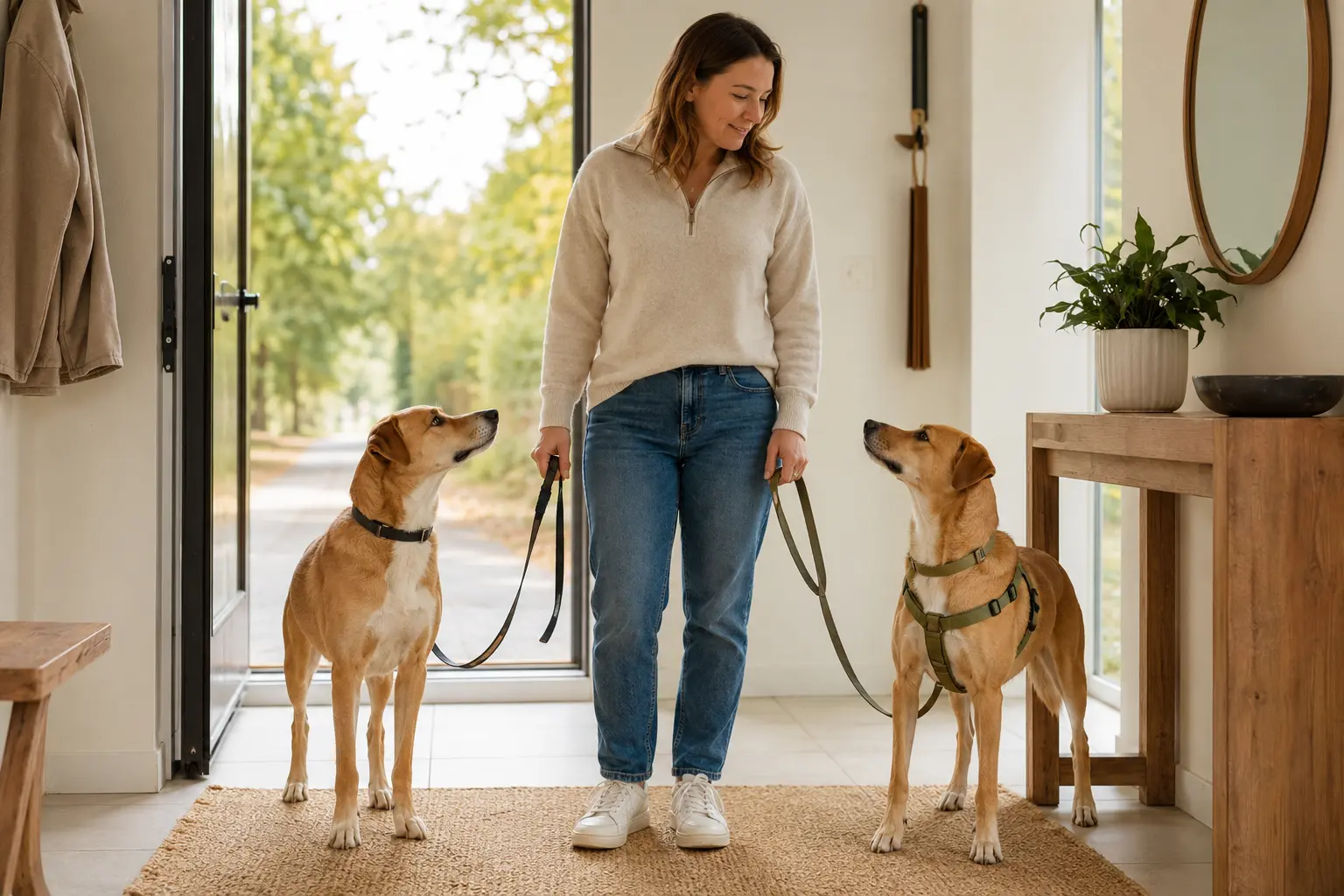 Collier plat correctement ajusté pour l’identification du chien.