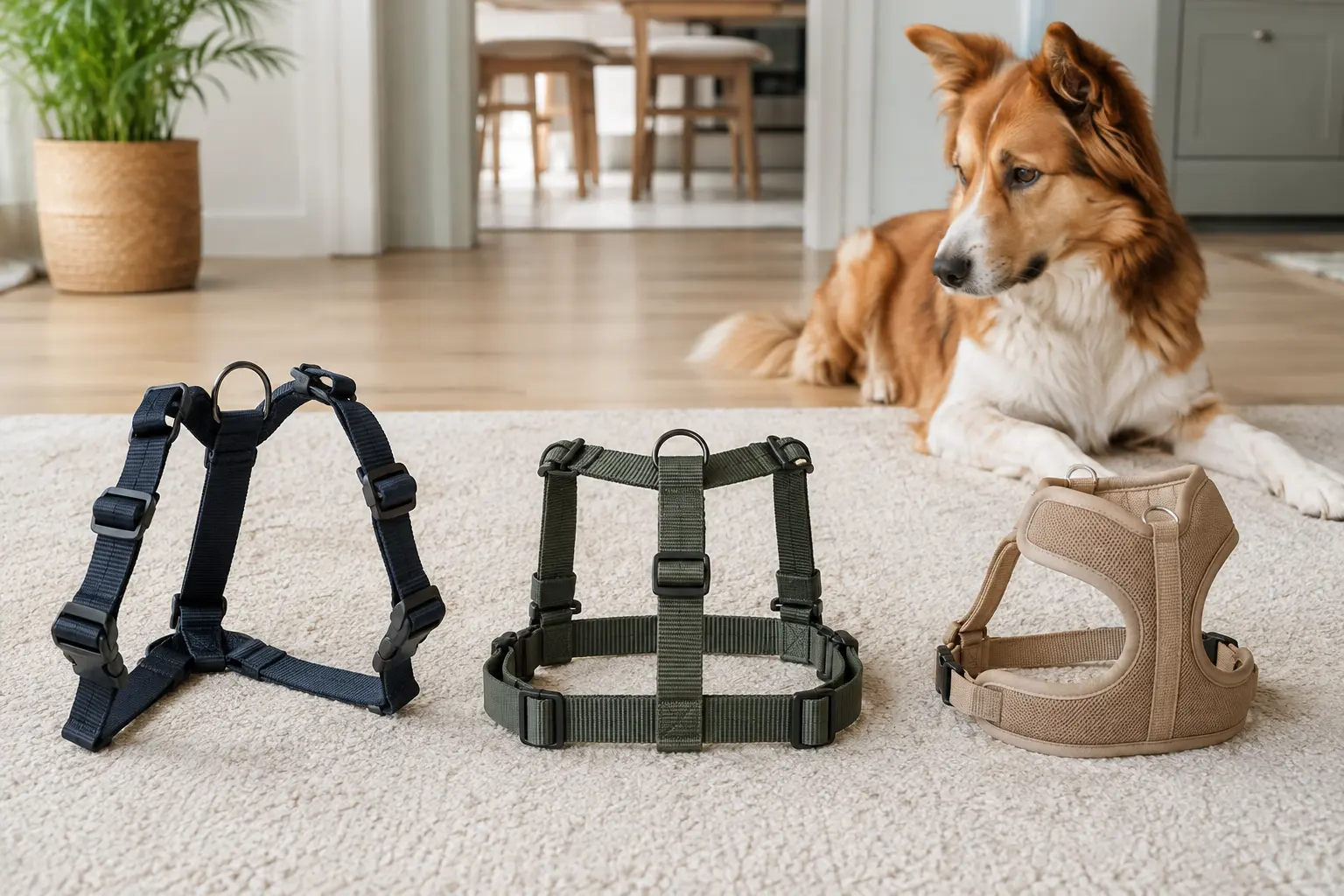 Mesurer le tour de poitrine du chien pour choisir un harnais.