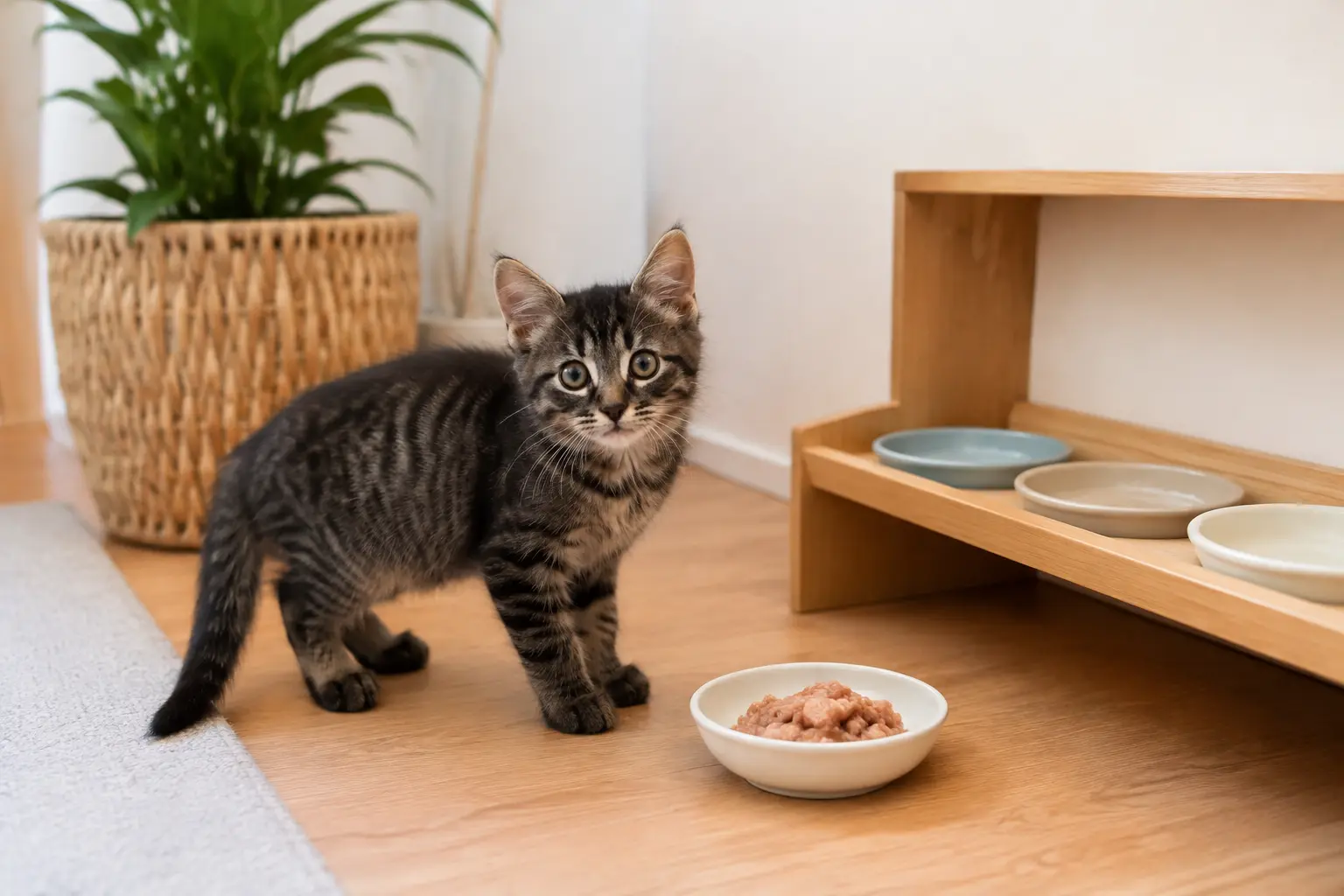Pâtée et croquettes adaptées à l’alimentation du chaton