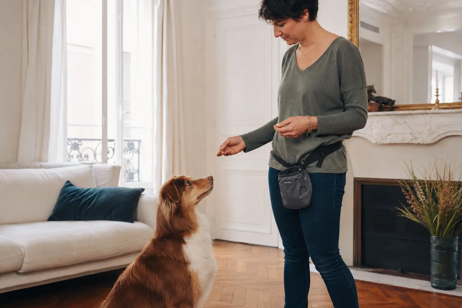 Lire la composition des friandises pour animaux.