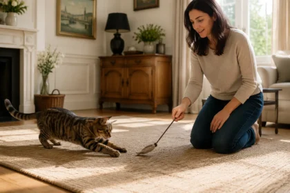 Jouets pour chat adaptés à son âge et son caractère.