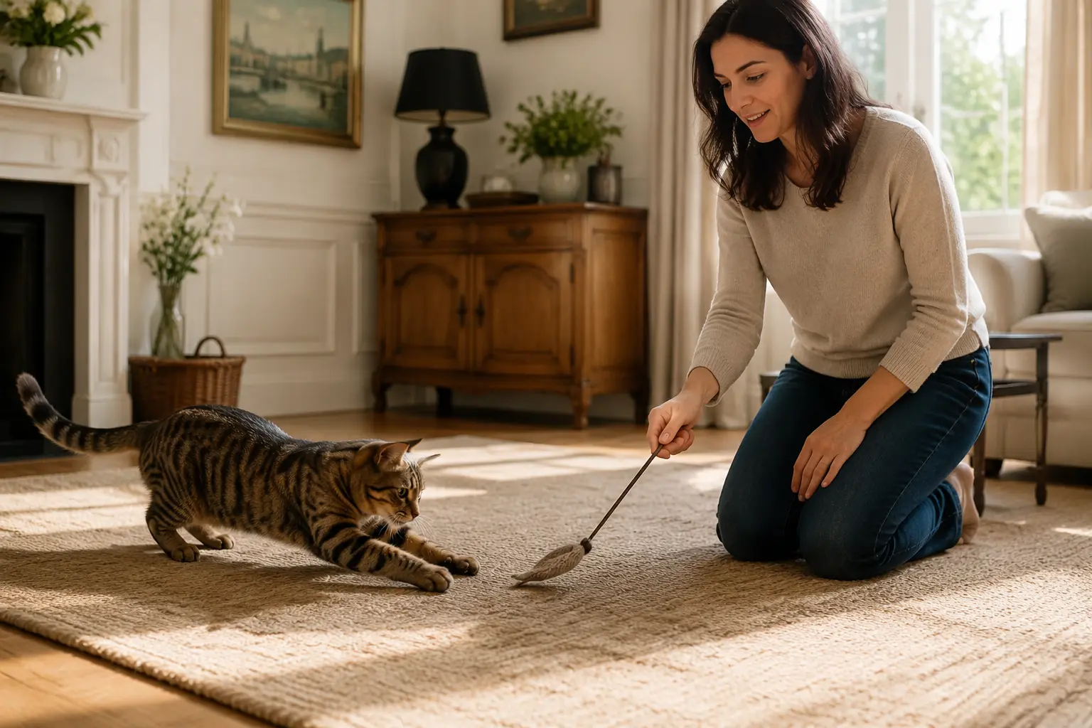 Jouets pour chat adaptés à son âge et son caractère.