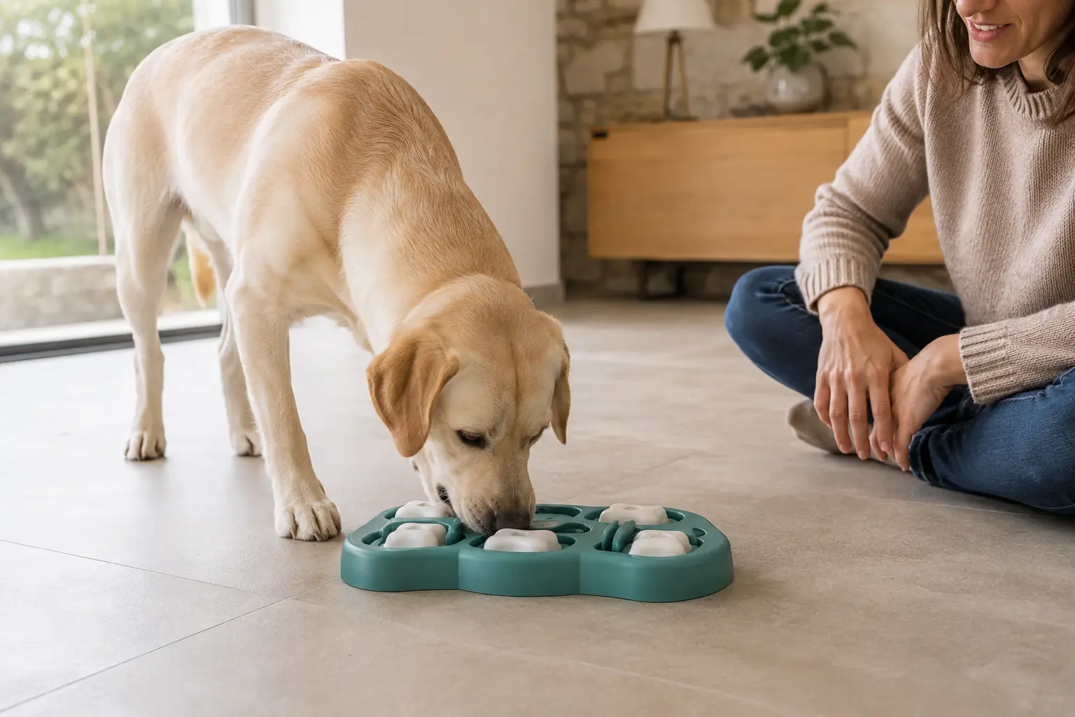 Jouets d’occupation adaptés au chien.