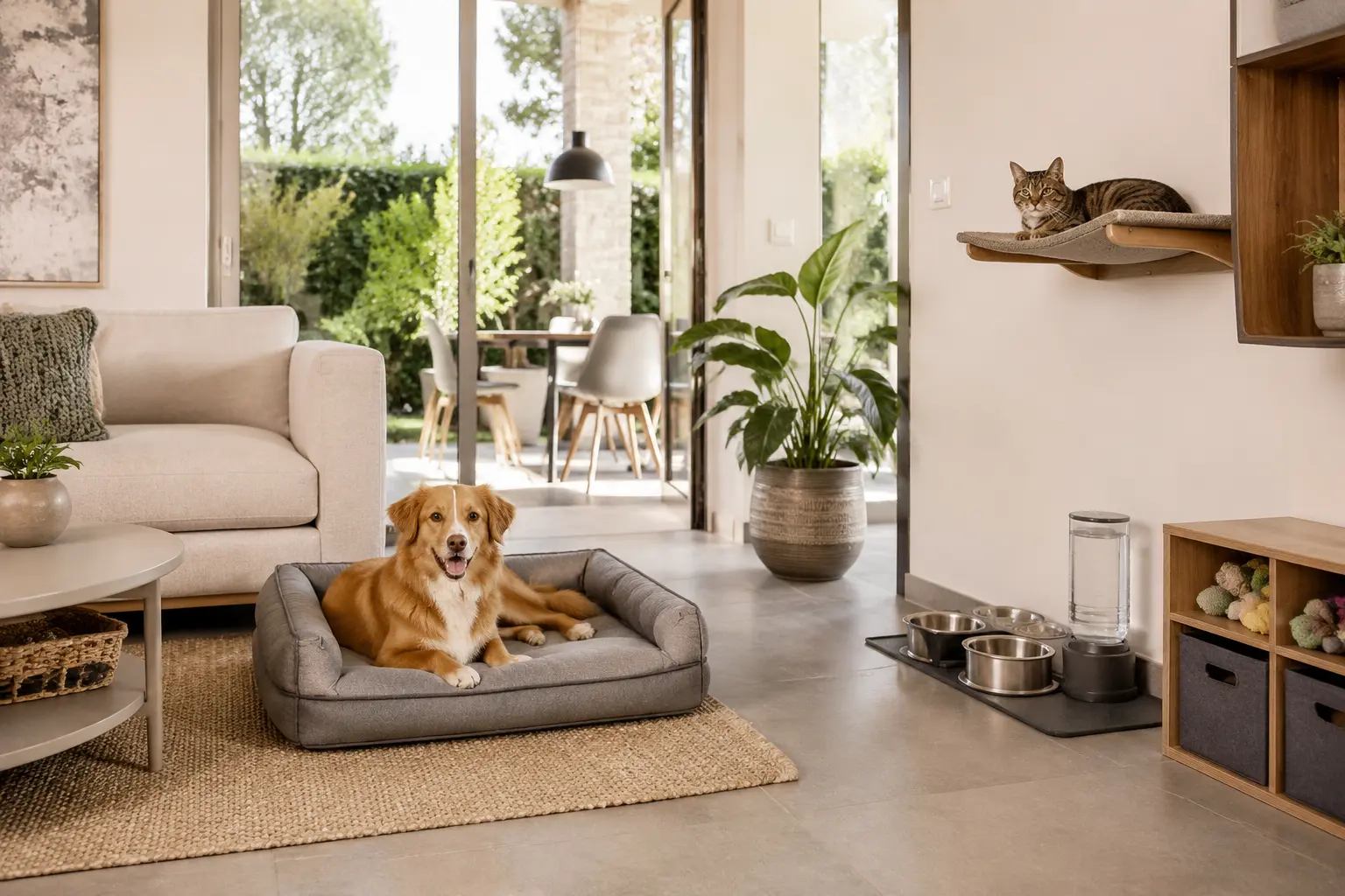 Espaces de repos distincts et hauteur adaptée pour le chat.