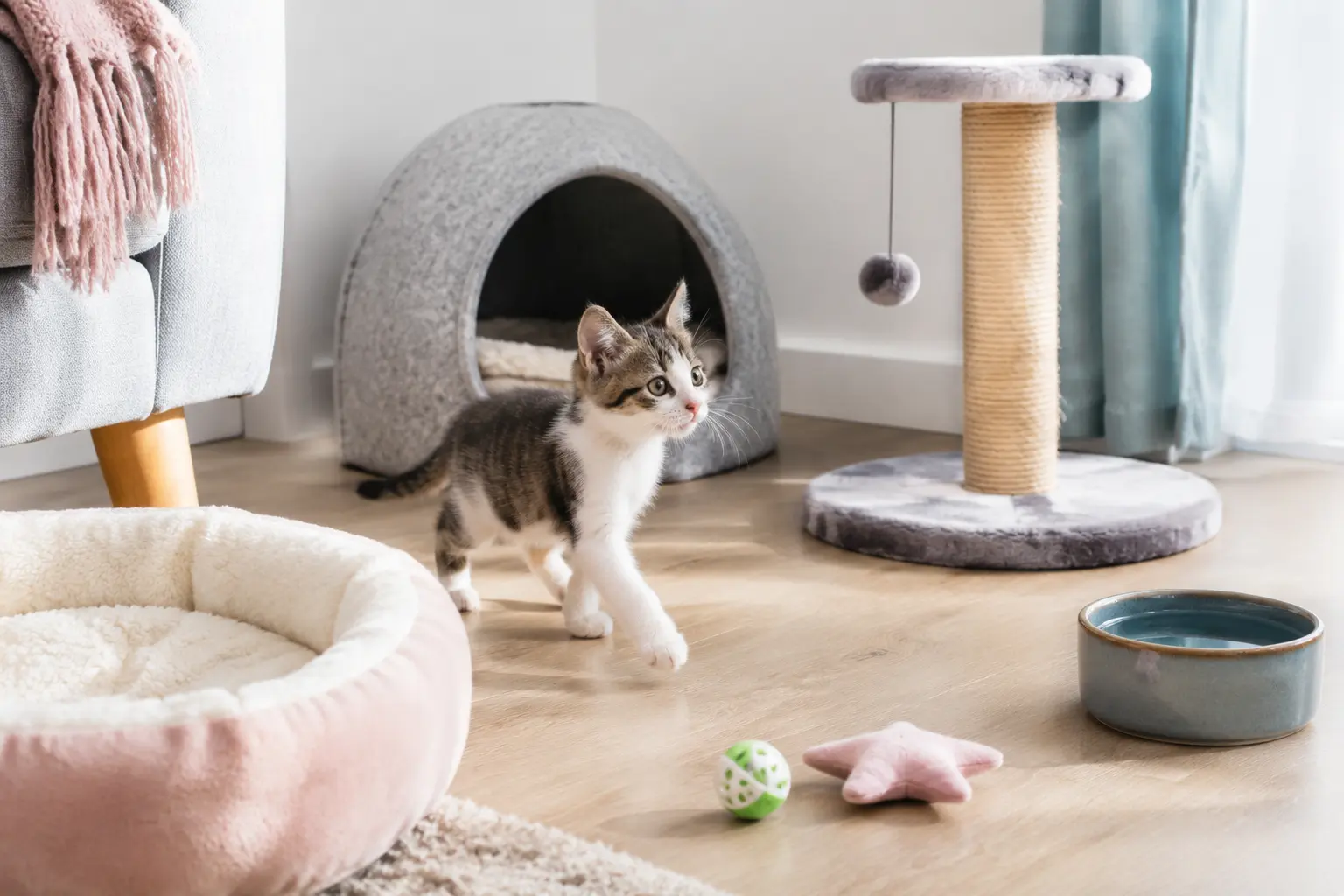 Premiers jours d’un chaton dans sa nouvelle maison